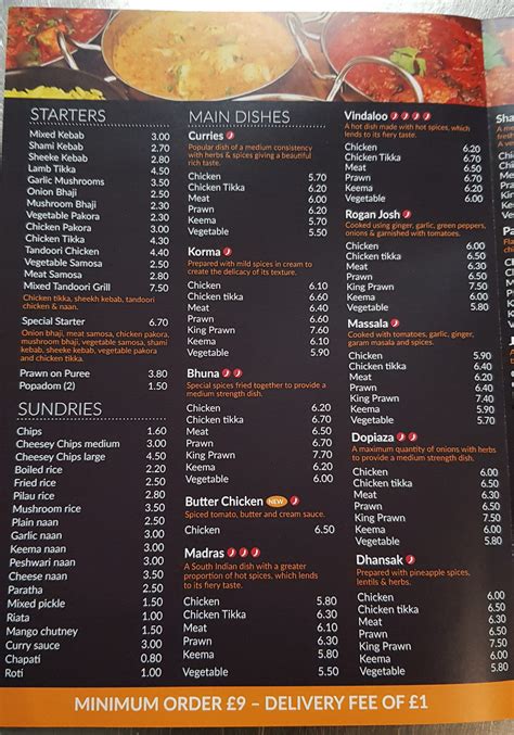 shalimar takeaway menu.